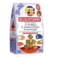 Malu Food - Ciastka kruche z mąką z siemienia lnianego bezglutenowe bez dodatku cukru 100g