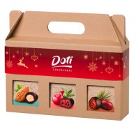 Doti - Zestaw świąteczny - bakalie w czekoladzie BIO 3 rodzaje 150g