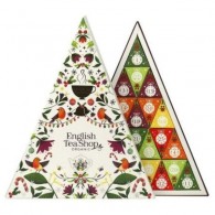 English Tea Shop Organic - Zestaw herbatek Kalendarz Adwentowy trójkątny biały 25 piramidek BIO 50g