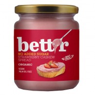 Bett’r - Krem z orzechów nerkowca truskawkowy bez dodatku cukru BIO 250g