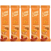 Long Chips - 5x Chipsy ziemniaczane o smaku miodu i BBQ 75g