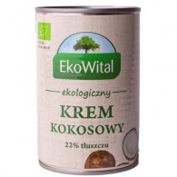 EkoWital - Krem kokosowy 22% tłuszczu (mleczko kokosowe) BIO 400ml