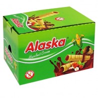 Alaska - 48x Rurki kukurydziane nadziewane kremem o smaku orzechów laskowych bezglutenowe 18g
