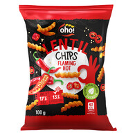 Chipsy z czerwonej soczewicy o smaku flaming hot 100g