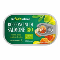 We Love Salmon - Kawałki łososia w oliwie z oliwek extra virgin BIO 125g /70g