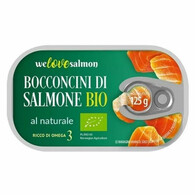 We Love Salmon - Kawałki łososia w zalewie naturalnej BIO 125g /70 g