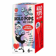 Joe Glow - HOLOPOPS Lizak na odporność truskawkowy bez cukru ( 6szt) 36 g