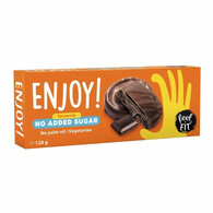 Feel FIT - Ciastka kakaowe z kremem o smaku brownie bez cukru 128g