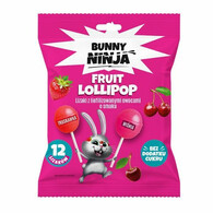 Bunny Ninja - Lizaki kulki truskawka – wiśnia 120g