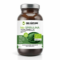 Big Nature - Tabletki Spirulina+Chlorella BIO 300 szt.