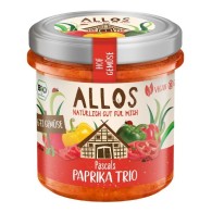 Allos - Pasta warzywna z trzema rodzajami papryki bezglutenowa BIO 135g