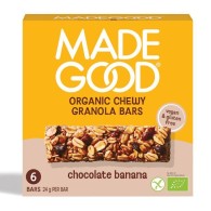 Bezglutenowe batoniki granola crunchy z czekoladą i bananem BIO (6x24g) 144g