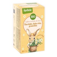 Herbatka bajkowa dla dzieci - ślaz dziki, dzika róża, prawoślaz i rumianek BIO (20x1,5g) 30g