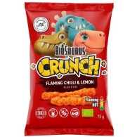 Bezglutenowe chrupki kukurydziane crunch o smaku ostre chili-cytryna BIO 75g