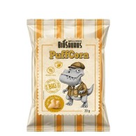 BioSaurus - Bezglutenowe chrupki kukurydziane puffcorn o smaku cheddar BIO 20g
