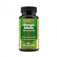 Ginkgo biloba 24% glikozydów flawonowych 90 kaps.