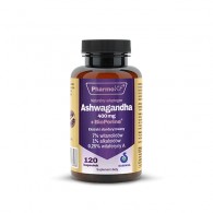 PharmoVit - Ashwagandha + BioPerine® standaryzowany na 7% witanolidów 120 kaps.