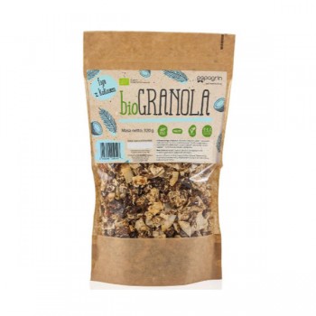 Papagrin | Granola figa z kokosem bez dodatku cukrów bezglutenowa BIO 320g