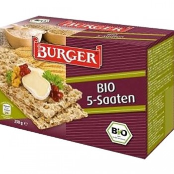 Burger | Pieczywo chrupkie razowe 5 ziaren BIO 250g