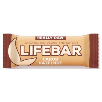 Baton z karobem i orzechami raw bezglutenowy BIO 47g