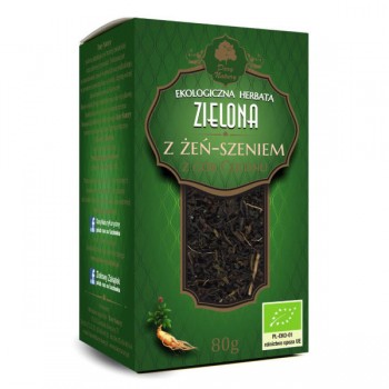 Dary Natury | Herbata zielona z żeń-szeniem BIO 80g