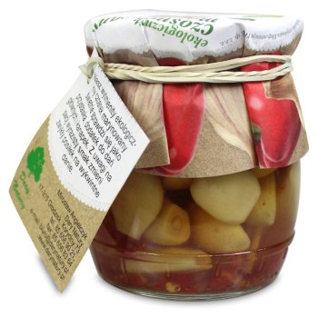Czosnek marynowany z papryką BIO 190g