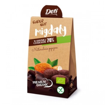 Doti | Migdały w czekoladziegorzkiej bezglutenowe BIO 50g