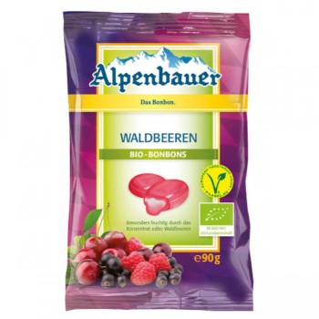 Alpenbauer | Cukierki z nadzieniem o smaku owoców leśnych vegan BIO 90g