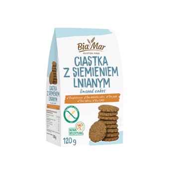 Bezglutenowe ciastka z siemieniem lnianym 120g