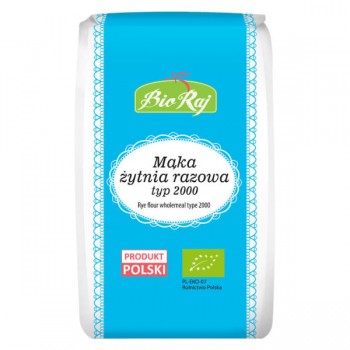 Bio Raj | Mąka żytnia razowa typ 2000 BIO 1kg