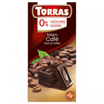 Torras | Czekolada gorzka z kawą bez dodatku cukru 75g