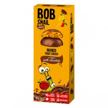 Eco-Snack | Bob Snail przekąska mango w mlecznej czekoladzie 30g