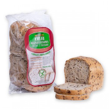 Piekarnia Hert | Bezglutenowy chleb jasny z ziarnami świeży 400g