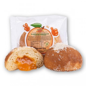 Piekarnia Hert | Bezglutenowa drożdżówka z nadzieniem morelowym świeża 110g