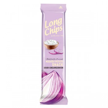 Long Chips | Chipsy ziemniaczane o smaky śmietany z cebulką 75g