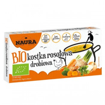 Naura | Kostka rosołowa drobiowa BIO 100g