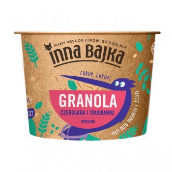 Inna Bajka | Granola czekoladowa z truskawkami 65g