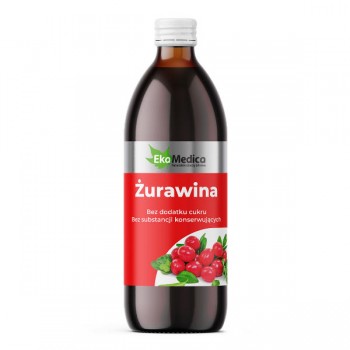 EkaMedica | Sok z żurawiny 100% bez cukru 500ml