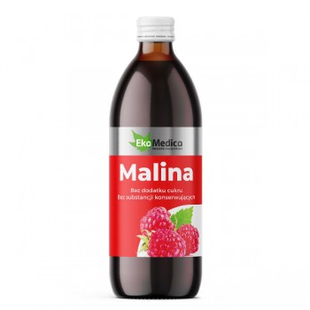 EkaMedica | Sok z malin 100% bez cukru 500ml