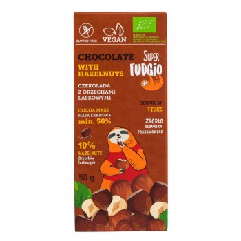 Me Gusto | Bezglutenowa czekolada z orzechami laskowymi BIO 50g