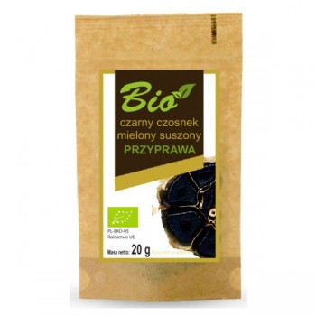 Przetwory z natury | Czarny czosnek mielony suszony BIO 20g
