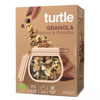 Turtle | Bezglutenowa granola orzech włoski-czekolada BIO 350g