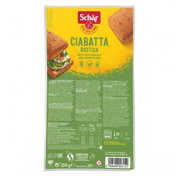 Schär | Ciabatta Rustica - bezglutenowe bułki wieloziarniste do zapiekania 4szt