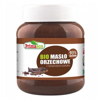 Pasta z prażonych orzeszków arachidowych z dodatkiem karobu BIO 340g (krótki termin)