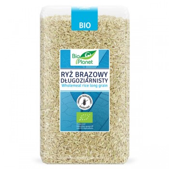 Bio Planet | Ryż brązowy długoziarnisty bezglutenowy BIO 1kg