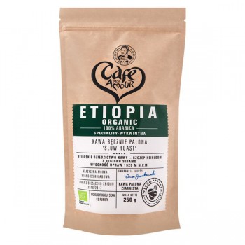 Cafe Mon Amour | Kawa ziarnista ręcznie palona 100% Arabica Etiopia BIO 250g