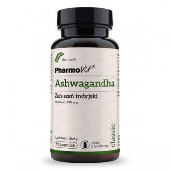 PharmoVit | Ashwagandha Żeń-szeń indyjski 20:1 200 mg 90 kaps