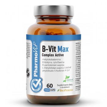 PharmoVit | B-Vit Max Complex Active 60 kaps Vcaps®