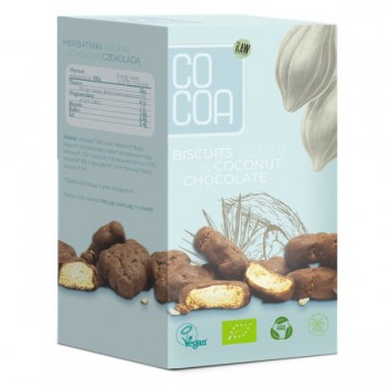 Cocoa | Herbatniki zwierzęta w czekoladzie kokosowej BIO 80g
