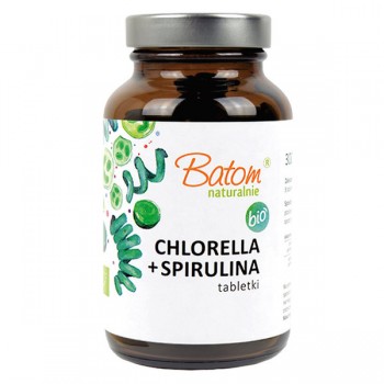 Batom | Chlorella + spirulina BIO 300 tabletek 120g (400mg)